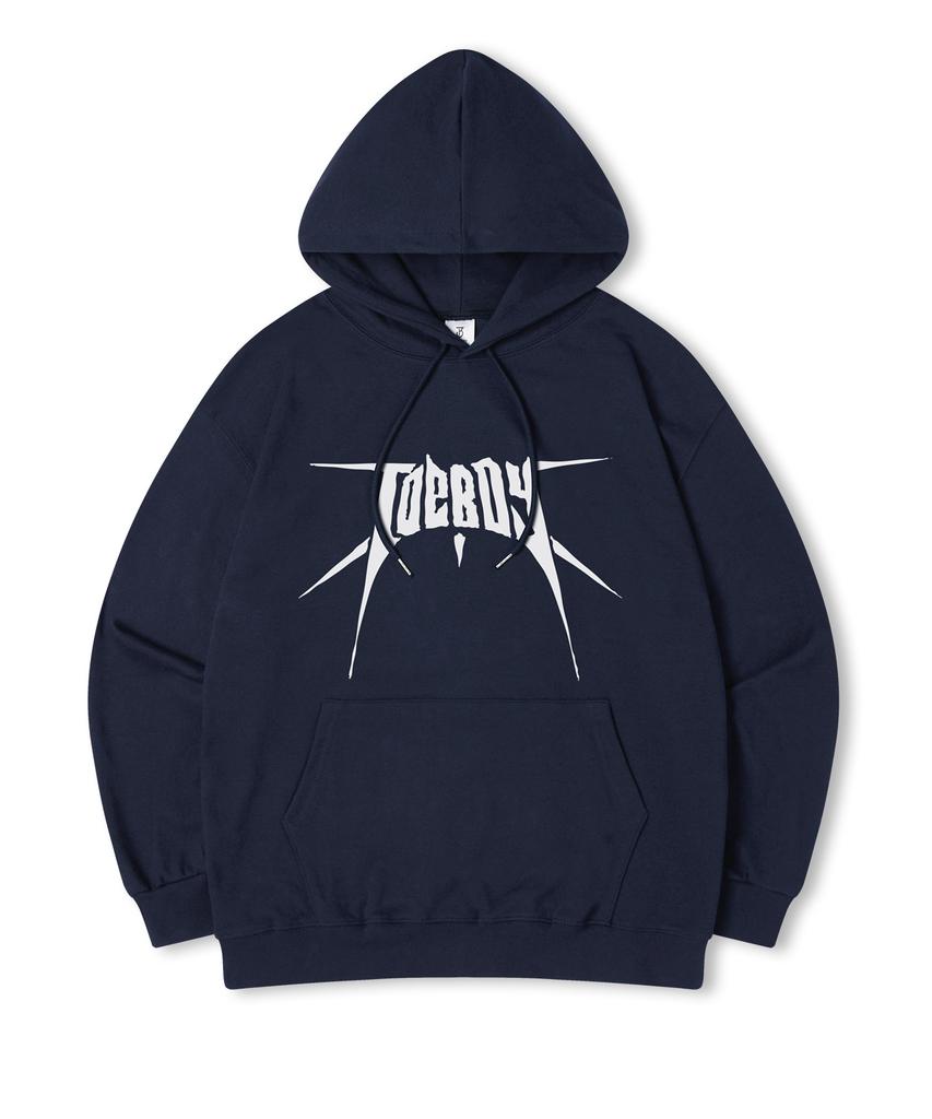 Cross Overfit Brushed Print Hooded Sweatshirt