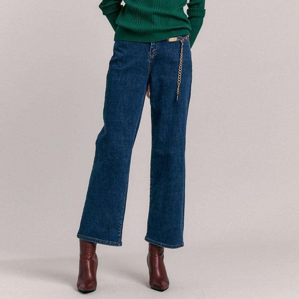 

Maxza Basic Semi Wide Stretch Denim Pants Zc11ql400on navy/77