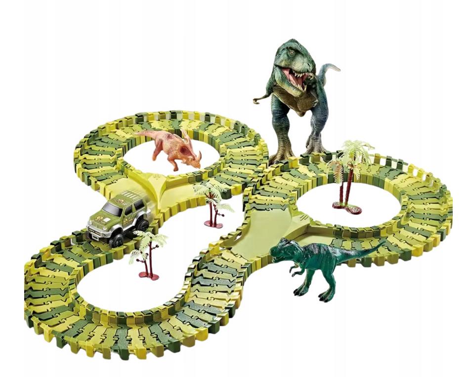 Pista dei Dinosauri Mega Parco Set di Costruzione 120 Pezzi XL