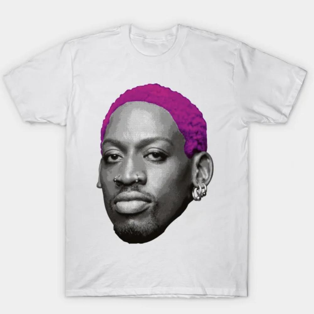 

Dennis Rodman Rodzilla Short Sleeve s Color White Mens Unisex S-3XL Unisex T-Shirt L