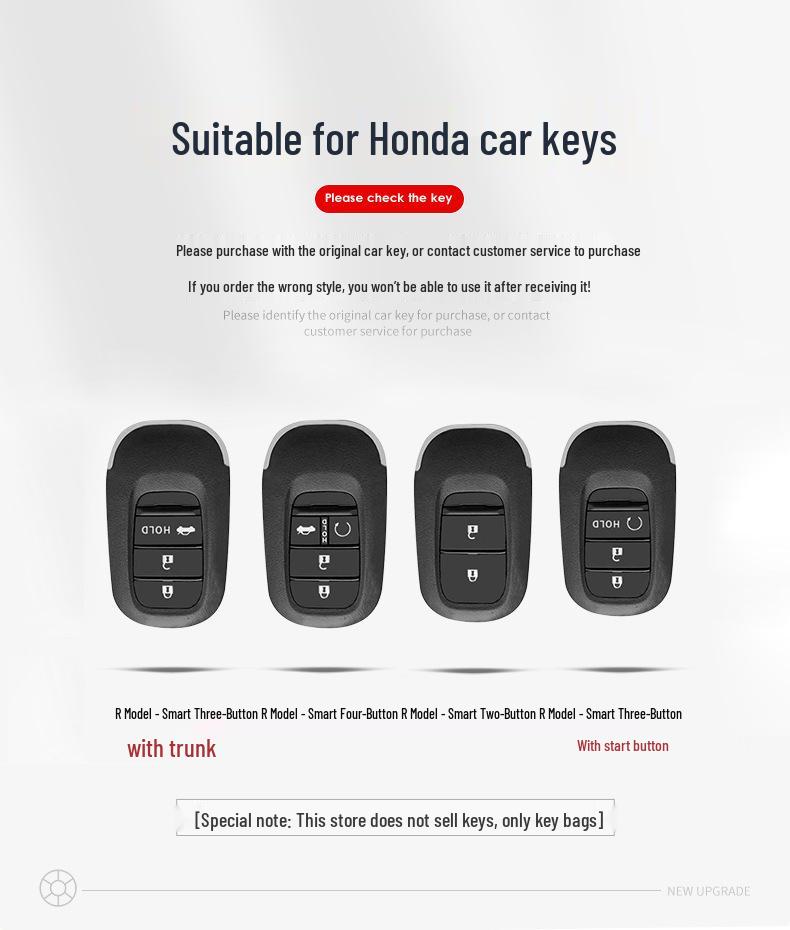 High-end Key Cover for Accord, CRV, Civic, Haoying, Elysion, XRV - 11th Gen Models
