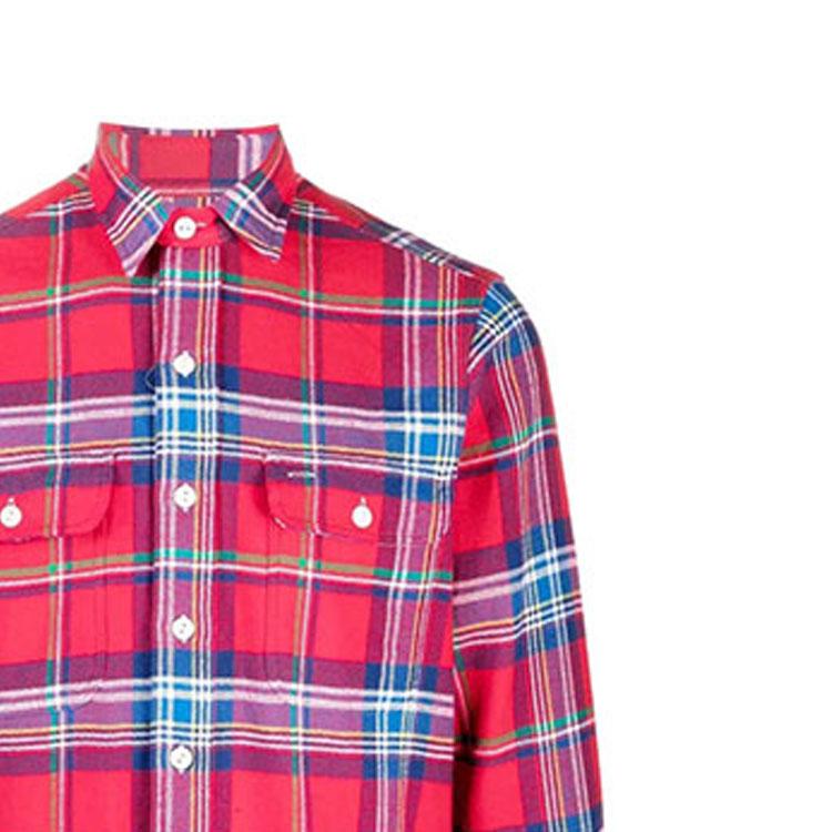 Polo Ralph Lauren Plaid Casual Long Sleeve Shirt Men Shirts Red 710849778-002