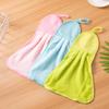 Coral Fleece Towels Kitchen Hanging Hand Towels Dishcloths Absorbent and Non-shedding Scouring PadsHousehold Cleaning Cloths