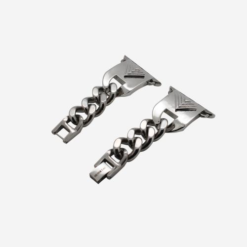 [SILVERTAG] SILVERTAG Apple Watch Chain Metal Silver Strap NAST-ST1352DC