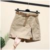 2026 Korean Style Women's Slimming Cotton Shorts with Buttoned Elastic Waist