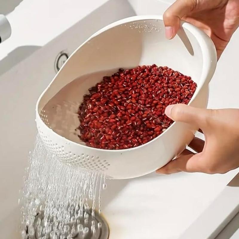 

1 кусок дренажной корзины для риса, рисовый фильтр, дренажное сито для фруктов и овощей, кухонные принадлежности, маленькие инструменты, многоцелевые