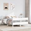 VidaXL Bed Frames Without Mattress White 135x190 Cm Solid Pine Wood 3306943
