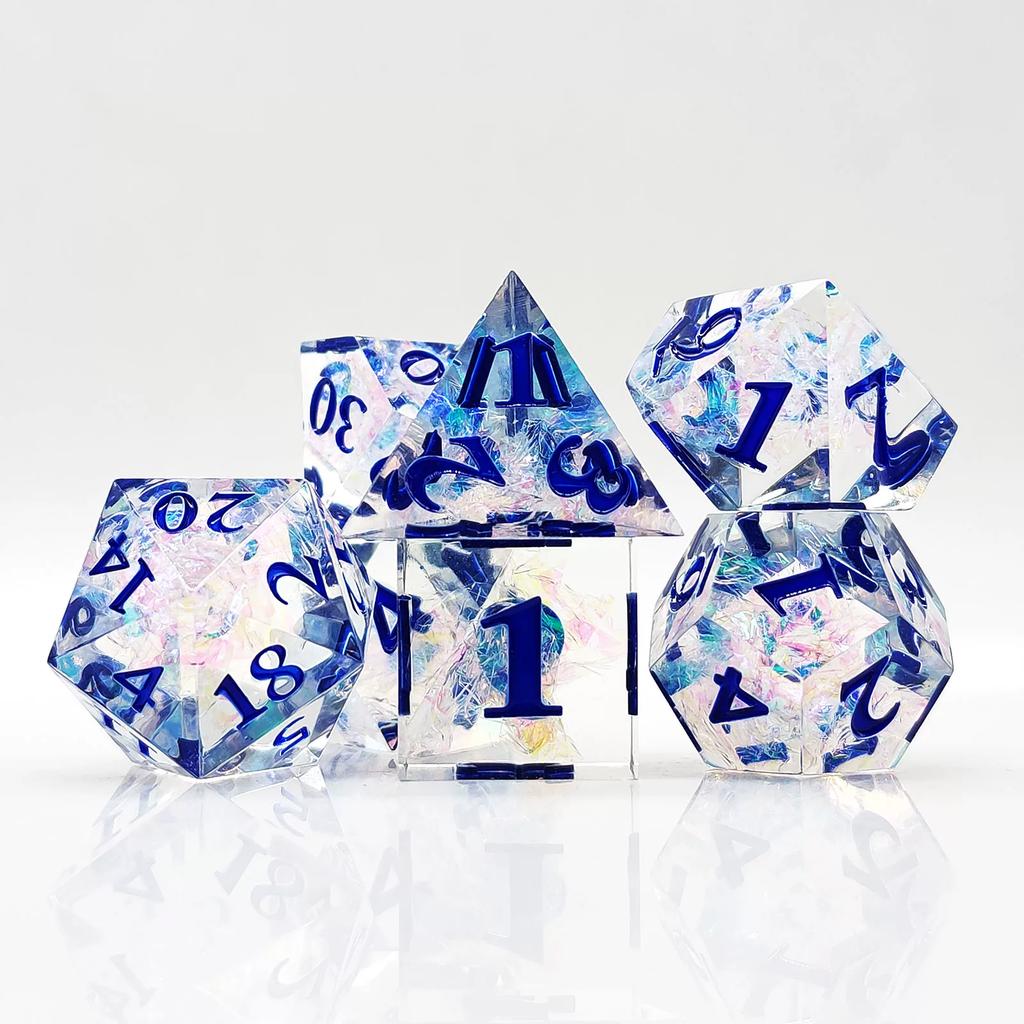 Transparent Resin DND Dice Set Dungeons & Dragons D20 Cthulhu Polyhedron Dice COC Running Group Board Game