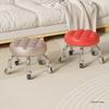 Silent Household Low Stool on Wheels - Multipurpose for Shoe Changing, Baby Moving, and Floor Cleaning