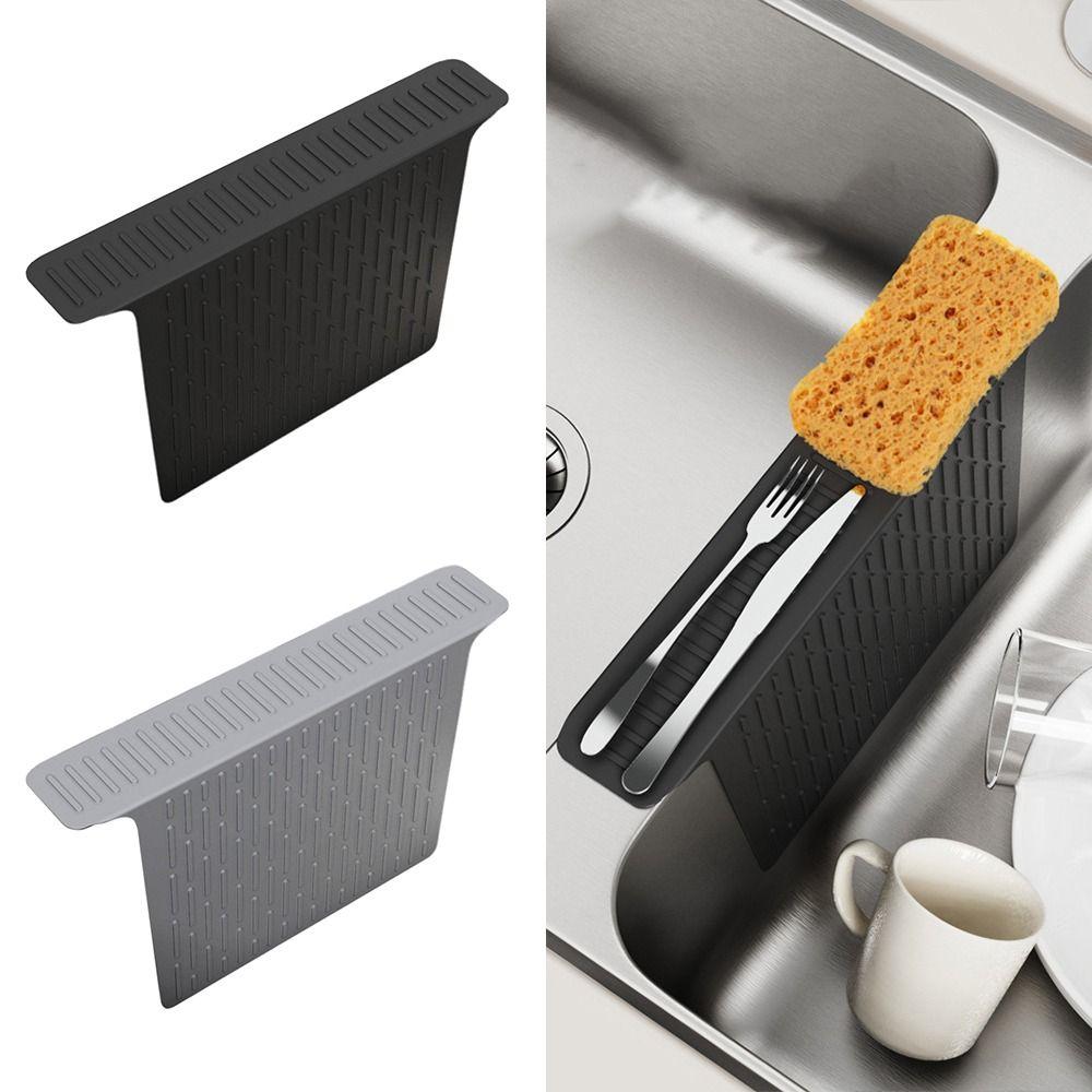 Grey/Black Kitchen Sink Protector Heat Resistant Divider Mat  Sink Protection