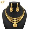 Luxury Italian 24k Gold Color Jewelry Set For Women African Dubai Bridal Wedding Necklace And Earrings Set Party Gifts