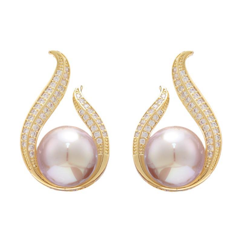 Cercei Flacără cu Perle cu Zirconiu de Înaltă Calitate 2024: Lux ușor pentru socialitul elegant