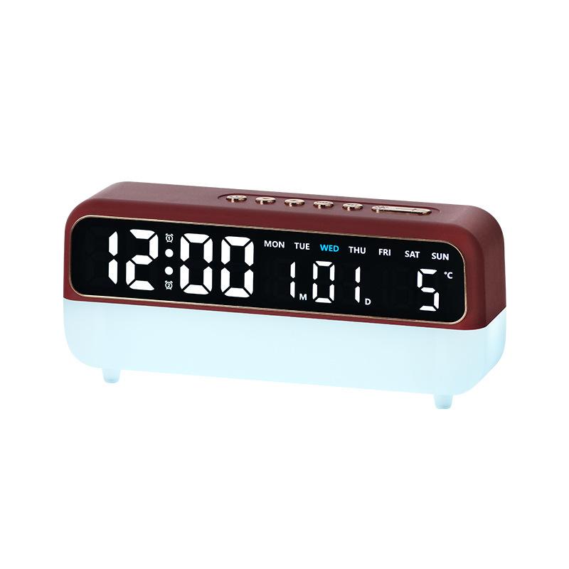 LED Digitaler Wecker Sprachsteuerung Temperatur Datum Wochentag Anzeige Timer Helligkeitseinstellung Elektronische Tischuhr Mit Umgebungslicht 12/24H