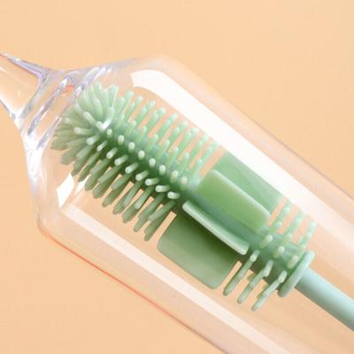 2pcs Long Handle Cup Cleaning Brush Bottle Scrubbing Silicone Cleaner Washing Brush