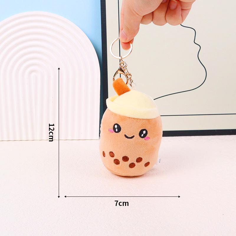 Fruit Bubble Tea Plush Keychain - Cute Gift Doll for Claw Machines & Weddings