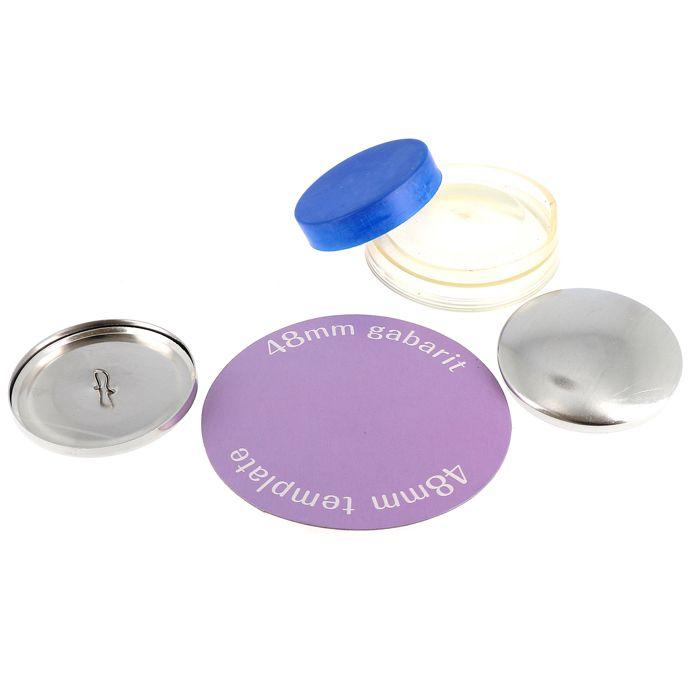 BOUTON A RECOUVRIR METAL S2 48 MM (Boite de 5)
