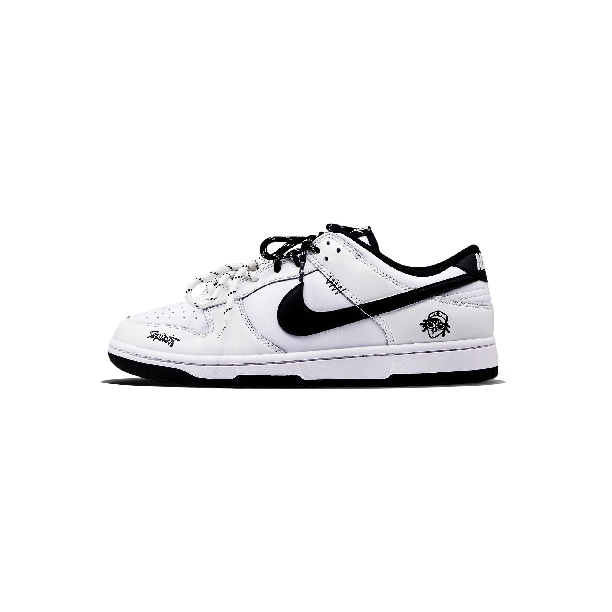 

Nike Dunk Sketch Abrasion Resistant Low top Skateboard Shoes Unisex Black White HF5441-100(Team1694-VSketch) 41
