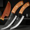 Professional Kitchen Forged Chef Knives Wooden Handle Meat Cleaver Fruit Cutter Boning Knife Kitchen Supplies BBQ Cooking