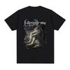 Wenn sie hinter deinem Rücken reden Fart Wolf Literally Me Lustiges Meme Emo T-Shirt Herrenbekleidung Harajuku Oversized Baumwoll-T-Shirt Herbst