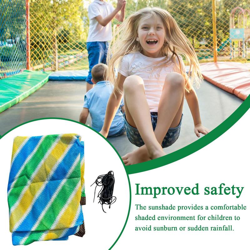 12/14/15/16-Feet Trampoline Sunshade Cover UV Resistant Waterproof 6/8/12 Poles Trampoline Canopy Sun Protection Top Cover