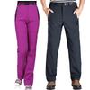 Waterproof Softshell Ski Pants - Thickened Warm Fleece Mountaineering Pants for Men & Women