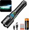 Flashlight Latest Luminous LED Digital Power LED USB 6 Zoom Dimming New Handheld Super Bright Super Aluminum Alloy Shockproof to IPX67 Ideal for