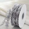 Runtowo Silver Gold Glitter Snowflake Lace Sewing Ribbon 2025 Merry Christmas Home Decoration New Year 2026 Santa Claus Gifts