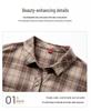 Genuine Autumn Long Sleeve Plaid Cotton Shirt for Middle-Aged & Elderly Women