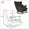 Scandinavian Wingback Rocking Chair Gaja Family Meble Black Olive 10 Pik