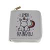 New Unicorn Short Zipper Small Wallet, Cartoon Wallet.