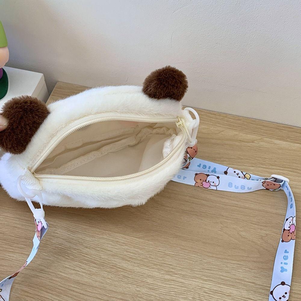 Cute Bear Crossbody Bag Kawaii Anime Bear Figure Bag Fashion Versatile Cartoon Plush Shoulder Bags For Women Girls