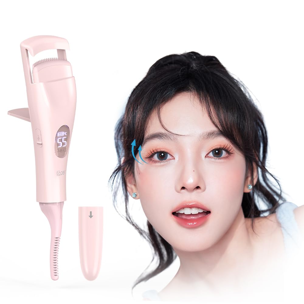 

Kiboer Горячая завивка ресниц Первая палочка Зажим для ресниц 3 температуры Естественная Автоматическая USB Нагрев Светодиод Милый Идеальный подарок для или любой другой Завивки, 2-в-1 в индустрии розовый