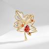 Canada Red Maple Leaf Small Brooch Women's Exquisite Premium Luxury Brooch Temperament Pin Suit High-end Accessories