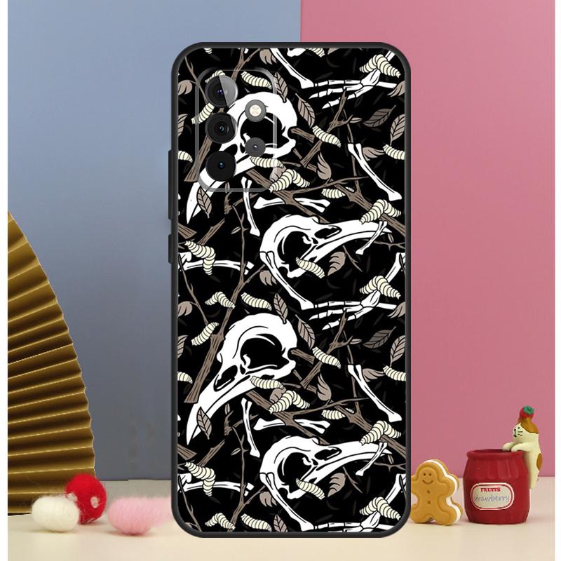 Raven Crow Skull pattern Case For Samsung Galaxy A13 A33 A53 A32 A52 A22 A12 A15 A25 A71 A51 A14 A24 A34 A54 Cover