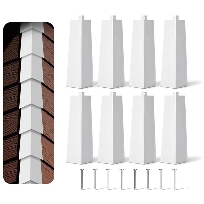 Aluminum Corner Trim Aluminum Corner Caps set Wall Corner Shields set Strong & Weather resistant for Wall Protections