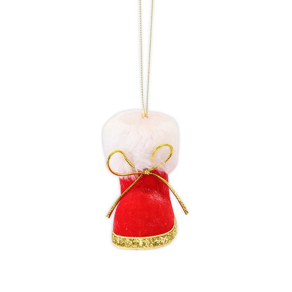 Cartoon Christmas Snowman Boots Pendant Owl Bell Star Exquisite Rudolf Doll Pendant Plush Xmas Tree Hanging Ornament