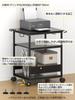 MIYOKI Printer Stand Printer Rack with Casters Width 60 Depth 50cm Height 70cm Total Load Capacity 90kg Compatible with A3 A4 Copy Machine Stand Side