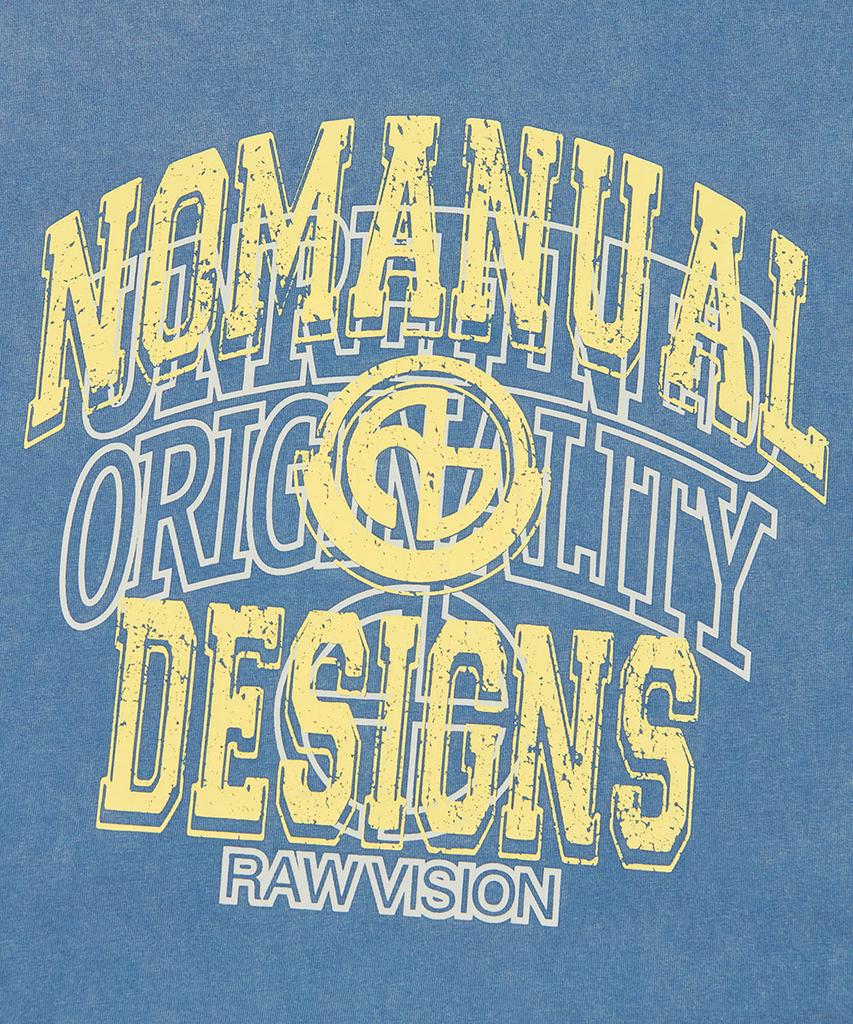 Nomaenyueol Layered Arch Graphic T-Shirt - Washed Navy