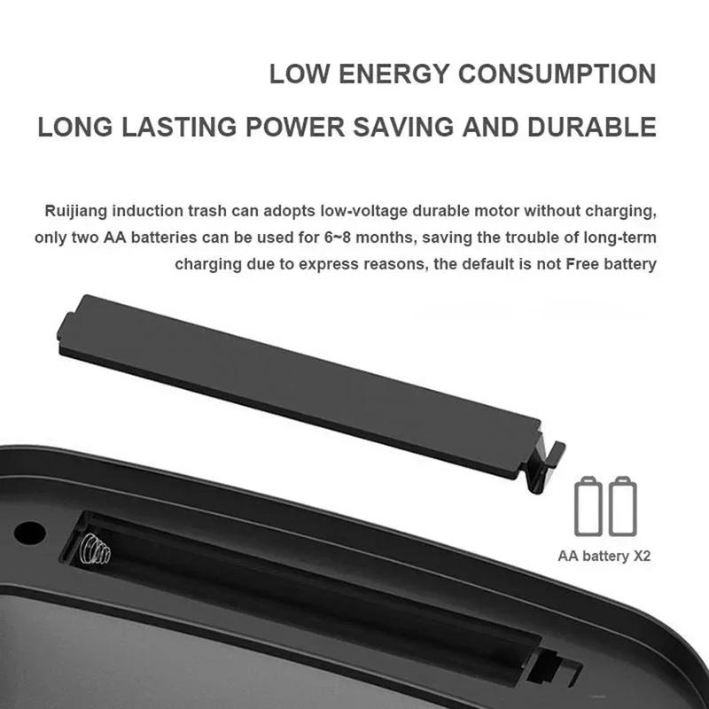 Papelera inteligente para cocina, baño, reciclaje, con sensor automático, eléctrica, impermeable, 13 l