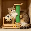 Mult Functional Wooden Pet Activity Center With Sisal Post & Interactive Toys