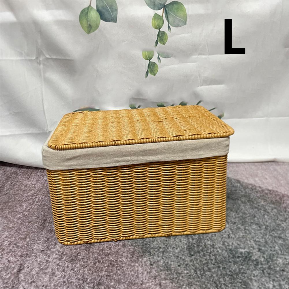Imitation Rattan Basket Handmade Storage Basket Versatile Storage Option Home Storage Solution For Book Storage