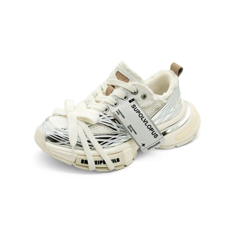 

Звезды в том же стиле улыбаются папины кроссовки мужские и женские для пар 2025 новые весенне-осенние с увеличением роста спортивные и для отдыха высококлассные модные кроссовки 44 men