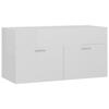 VidaXL Sink Cabinet High Gloss White 90x38.5x46 Cm Chipboard