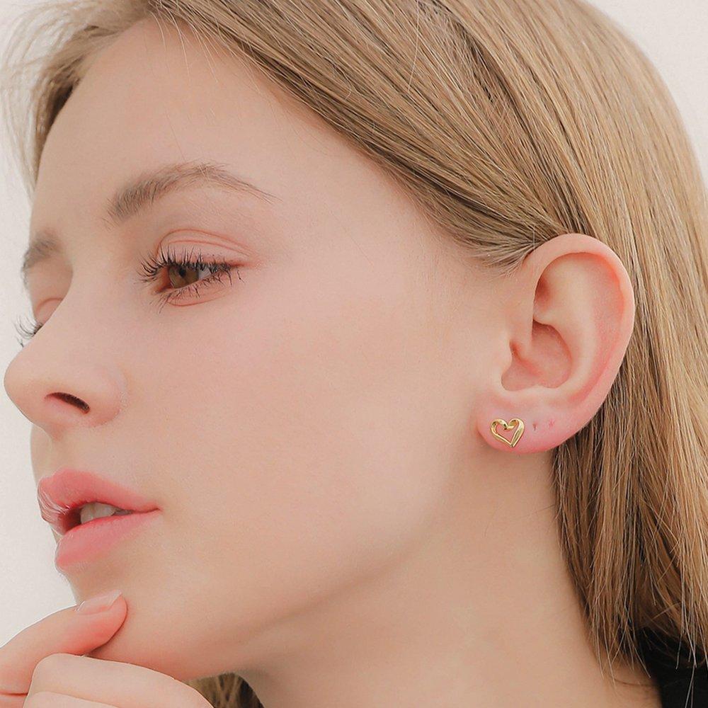 J.Lauren Wave Open Heart Silver Earrings M03768