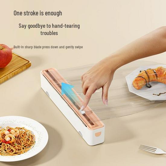 Magnetischer Wandmontierter Frischhaltefolien- und Alufolienschneider mit Zwei-Wege-Schiebeklinge