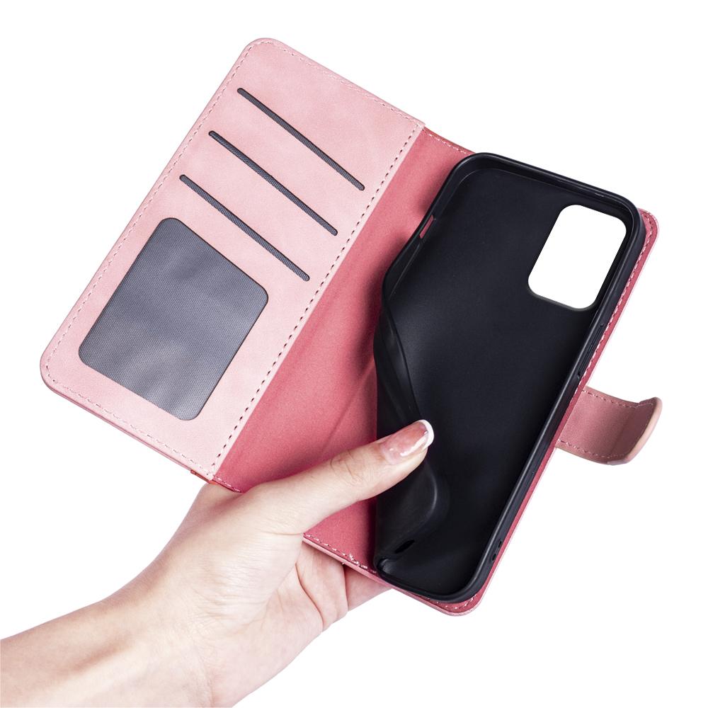 For Motorola Moto G24 Power Wallet Case Leather Phone Cover Splicing Color