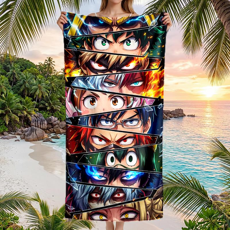 Hero Academia Fashion Beach Towel: Ideal for Summer Adventures Soft, absorbent and quick drying suitable for swimming and bathing
