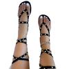 Sandals Large Size Sandals Summer New Flat Bottom Strap Rivet Beach Sandals