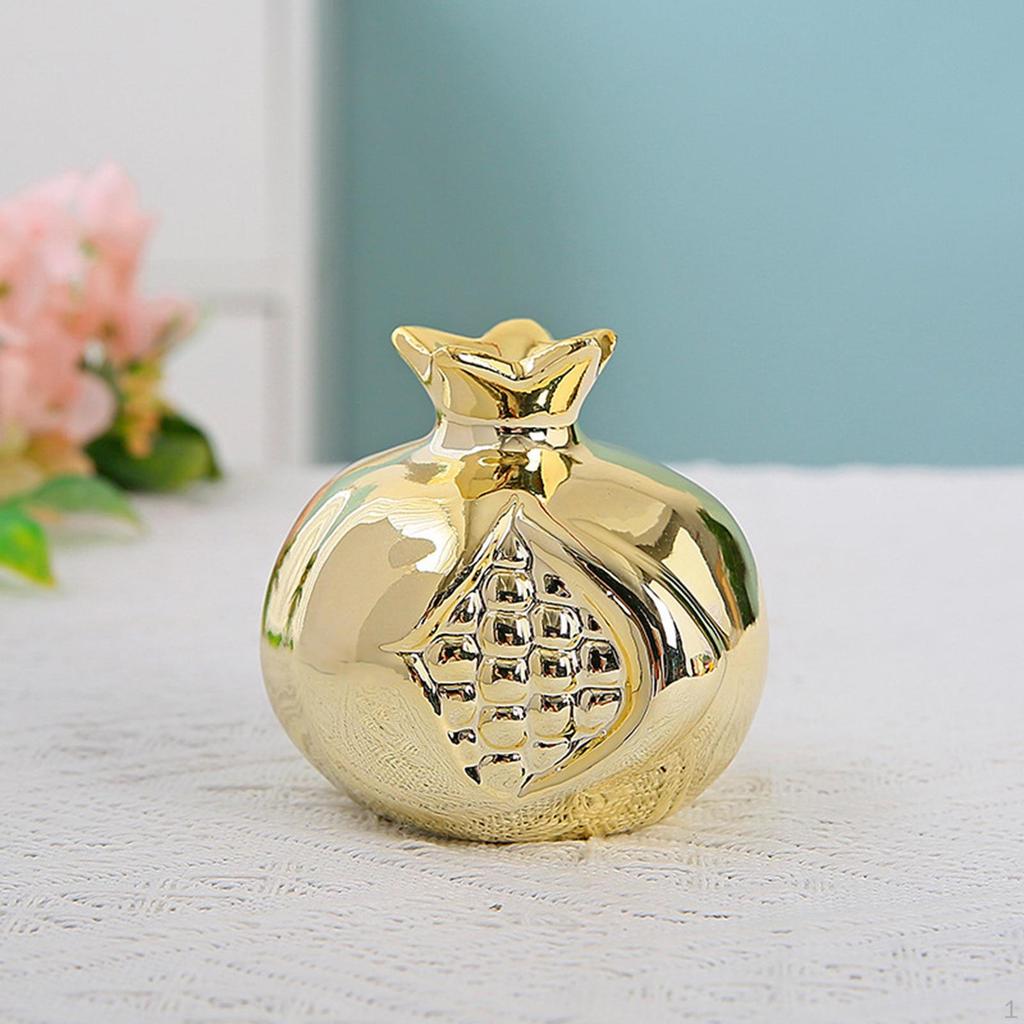 Pomegranate Statue Decorative Figurine Art Crafts Fruit Sculpture Tabletop Ornament for Bedroom