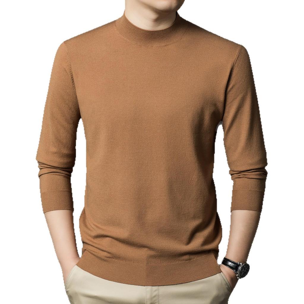 Men's Autumn/Winter Thick Wool Half-High Collar Sweater